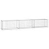 vidaXL gabionv&aelig;g med d&aelig;ksler galvaniseret st&aring;l 300 x 50 x 50 cm