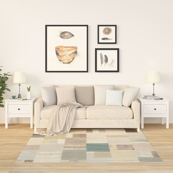 vidaXL sideborde 2 stk. 50x50x49 cm massivt fyrretræ hvid