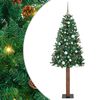 vidaXL Slankt Juletr&aelig; med stativ Gr&oslash;n 180 cm PVC og Massiv Fyrretr&aelig;