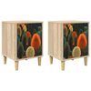 vidaXL Natskab ZAANDAM 2 stk. Sonoma-eg 36 x 33 x 50 cm