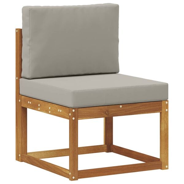 vidaXL Udend&oslash;rs sofagruppe med pude 9 pcs Naturlig og Lys Gr&aring;