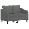 vidaXL 2-personers sofa 120 cm stof m&oslash;rkegr&aring;