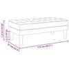 vidaXL bænk Creme 113 x 57 x 39 cm Stof