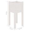 vidaXL plantekasser 2 stk. 31x31x70 cm massivt fyrretræ hvid
