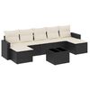 vidaXL sofas&aelig;t til haven 8 dele med hynder polyrattan sort