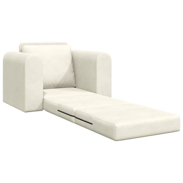 vidaXL Sovesofa Creme 98 x 71 x 83 cm Fløjl