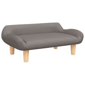 vidaXL sofa til b&oslash;rn 70x40x24 cm stof gr&aring;brun