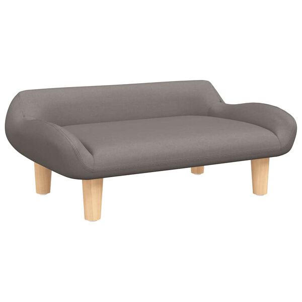 vidaXL sofa til b&oslash;rn 70x40x24 cm stof gr&aring;brun