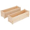 vidaXL plantekasser 2 stk. 100x31x70 cm massivt fyrretr&aelig;