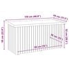 vidaXL Have Opbevaringskasse Naturfarvet 119 x 44 x 58,5 cm