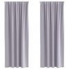 vidaXL M&oslash;rkl&aelig;gningsgardiner med ringe 2 stk. Metal Gr&aring; 225 x 140 cm