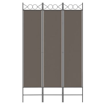 vidaXL 3-panels rumdeler 120x200 cm stof antracitgrå
