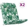 vidaXL Stolehynder 2 pcs Oxford stof Bladm&oslash;nster 58 x 77 x 4,5 cm