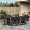vidaXL Have Spisebordss&aelig;t 11 pcs Sort polyrattan