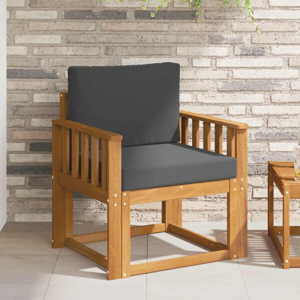 vidaXL Udend&oslash;rs sofa Soli Akacietr&aelig; og polyester Naturfarvet