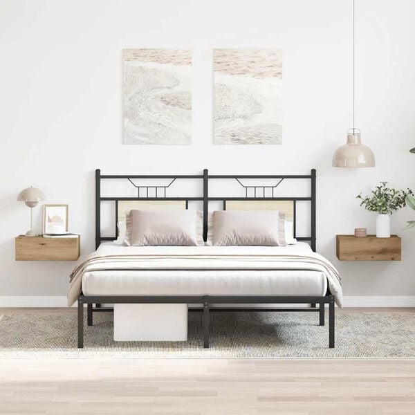 vidaXL sv&aelig;vende natborde 2 stk. 40x32x15 cm konstrueret tr&aelig; kunsteg