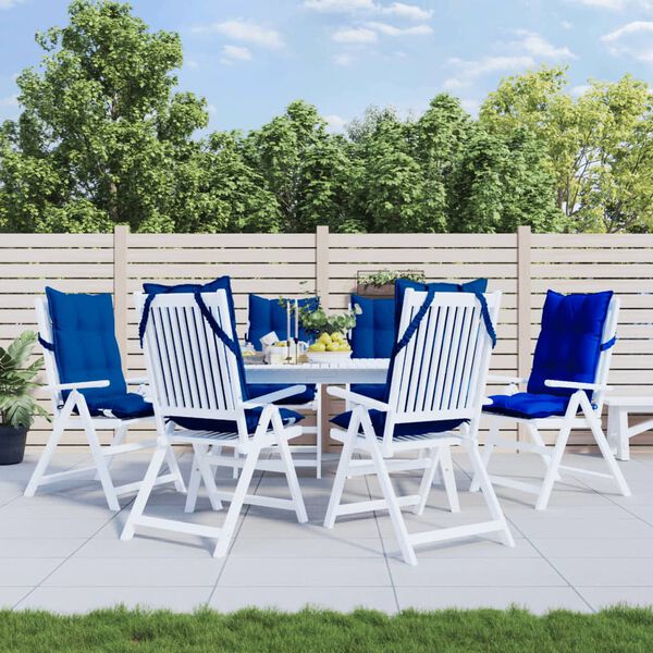 vidaXL stolehynder med h&oslash;j ryg 6 stk. oxfordstof kongebl&aring;