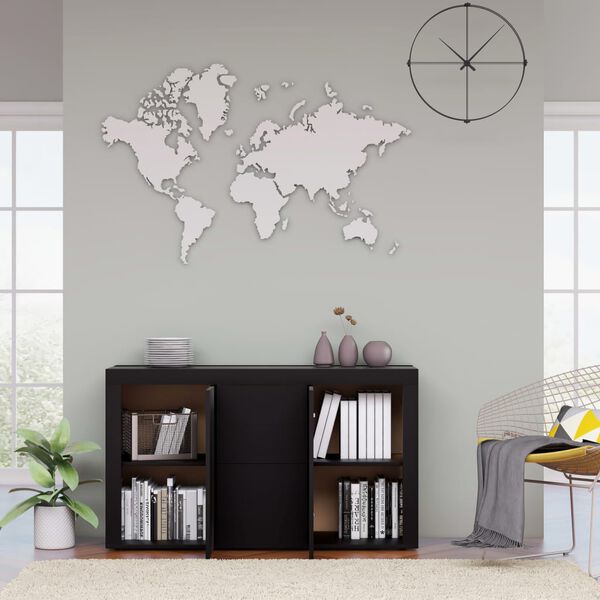 vidaXL skænk 120x36x69 cm konstrueret træ sort