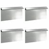 vidaXL Sneglehegn 4 stk. 50 x 3,5 x 25 cm Galvaniseret st&aring;l S&oslash;lv