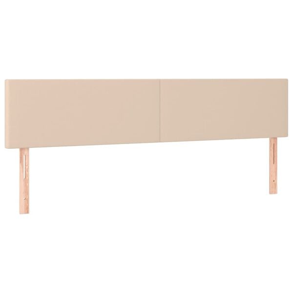 vidaXL sengegavle 200x5x78/88 cm kunstl&aelig;der cappuccinofarvet