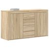 vidaXL Sideboard med skuffe Sonoma eg 120 x 36 x 69 cm Konstrueret tr&aelig;