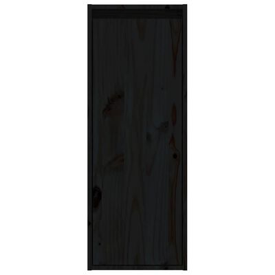 vidaXL vægskabe 2 stk. 30x30x60 cm massivt fyrretræ sort