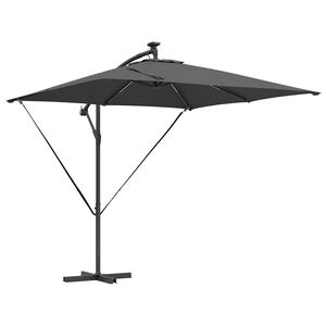 vidaXL Parasol Antracit 249 x 249 x 250 cm Polyester og Aluminium