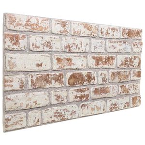vidaXL V&aelig;gpaneler 10 stk. 100 x 50 cm R&oslash;d og Hvid EPS Skum