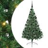 vidaXL Kunstig Forbelyst Juletr&aelig; Gr&oslash;n 210 cm PVC