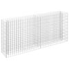 vidaXL gabion-h&oslash;jbed 180x30x90 cm galvaniseret st&aring;l