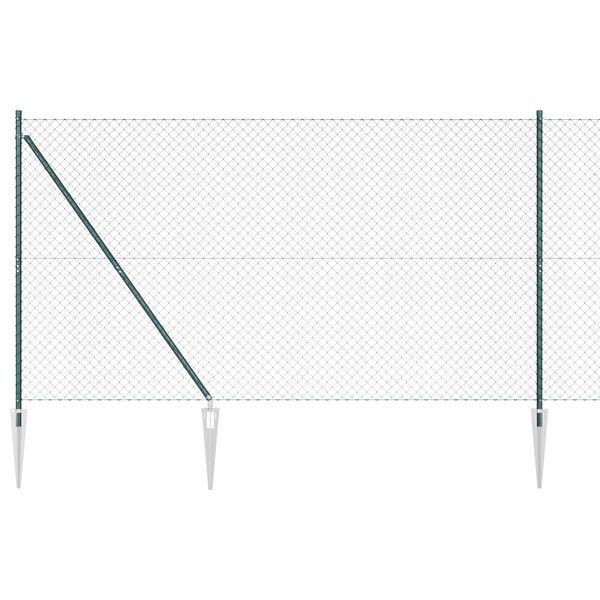vidaXL Hegnsp&aelig;l Gr&oslash;n 10 x 1,6 m (40 x 40 mm mesh) St&aring;l og PVC