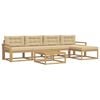 vidaXL Udend&oslash;rs sofagruppe 6 stk. Hvid og Beige Polyester