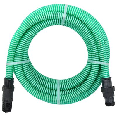 vidaXL sugeslange med messingkoblinger 1" 4 m PVC grøn