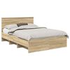 vidaXL Sengestel med hovedg&aelig;rde Sonoma eg 160 x 200 cm Konstrueret tr&aelig;