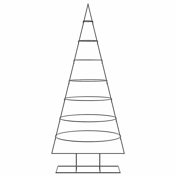 vidaXL dekorativt juletræ 180 cm metal sort