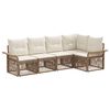 vidaXL Havesofa S&aelig;t 5 stk. Beige polyrattan