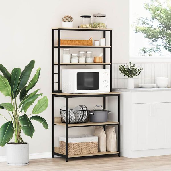 vidaXL K&oslash;kkenhylde Sonoma eg 80 x 40 x 168 cm Konstrueret tr&aelig;