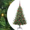 vidaXL Kunstigt pr&aelig;-dekoreret juletr&aelig; med kugles&aelig;t Gr&oslash;n 150 cm