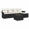 vidaXL Udend&oslash;rs sofa 6 stk. Sort polyrattan