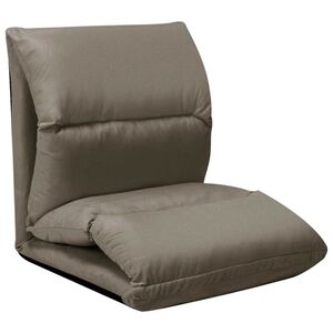 vidaXL foldbar gulvstol mikrofiber m&oslash;rkegr&aring;