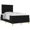 vidaXL Box spring seng med madras Sort 120 x 200 cm Stof