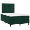 vidaXL kontinentalseng med madras 120x190 cm velour m&oslash;rkegr&oslash;n