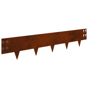 vidaXL Pl&aelig;nekant 10 stk. 100 x 20 cm St&aring;l Rusten