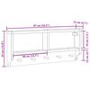 vidaXL væghængt knagerække SANDNES 87x12x35 cm massivt fyrretræ