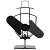 vidaXL varmedrevet ovnventilator 2 blade sort