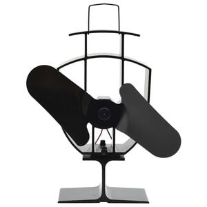 vidaXL varmedrevet ovnventilator 2 blade sort