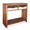 vidaXL konsolbord massivt akacietr&aelig; 86x30x75 cm