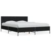 vidaXL sengestel 150x200 cm konstrueret tr&aelig; og metal sort