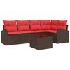 vidaXL Havesofa S&aelig;t Brun polyrattan