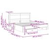 vidaXL Sengestel med skuffe med hovedg&aelig;rde Konstrueret tr&aelig;